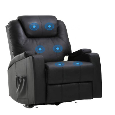 Home Power Sofa PU Leather Comfortable Massage Swivel Chair Electric Leather Lazy Boy Recliner